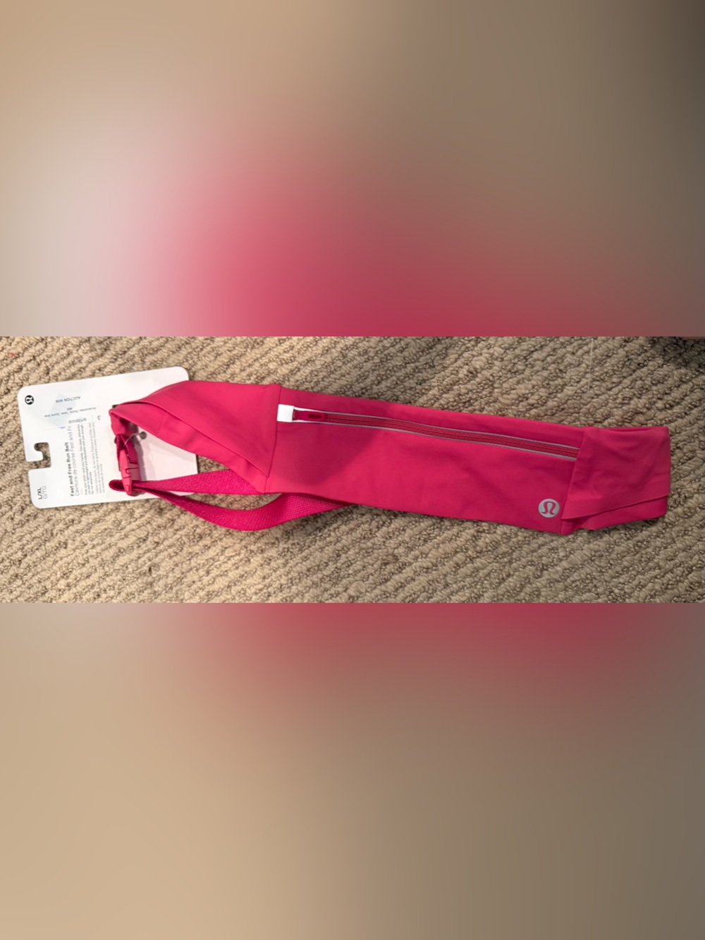 NWT Lululemon Fast and Free Run Belt Large/XL Raspberry Coulis